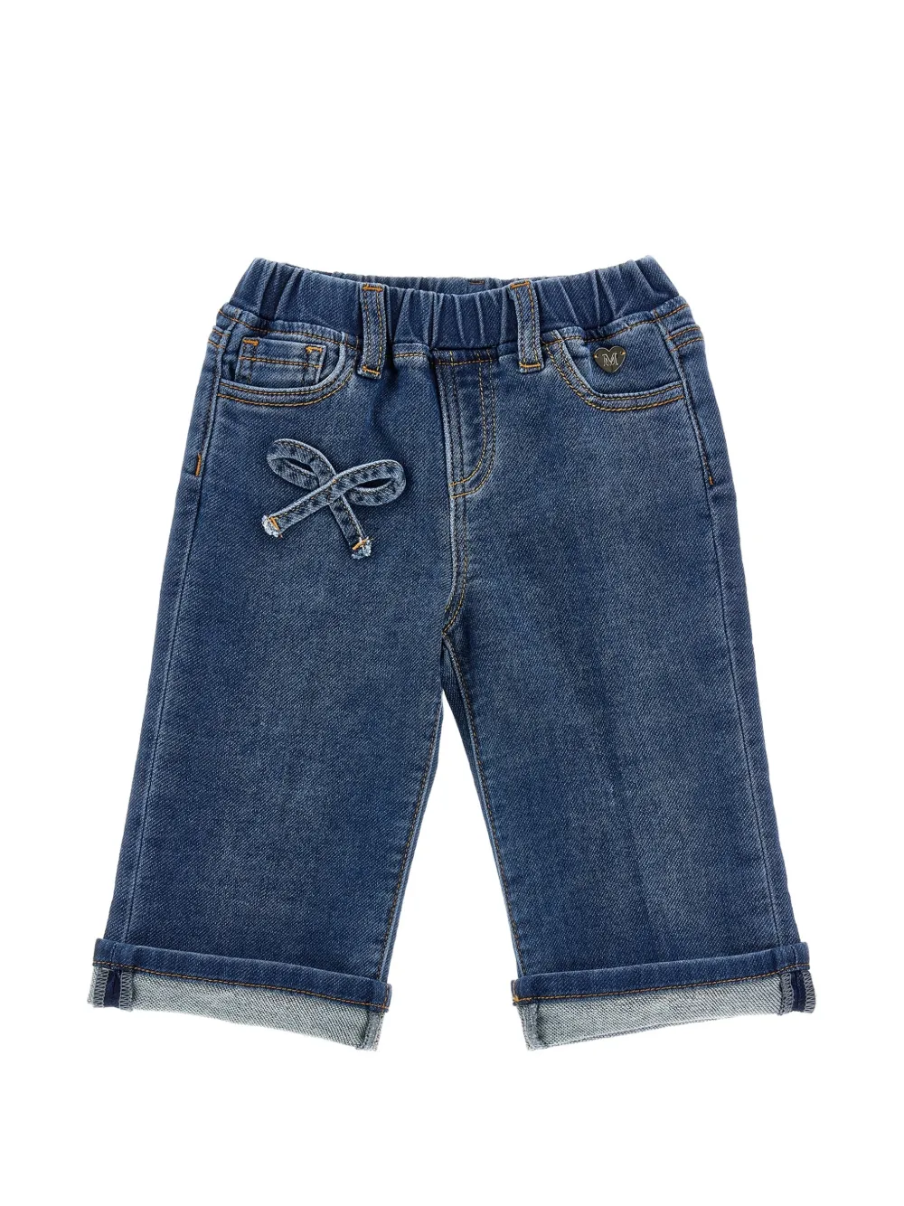 Monnalisa Jeans dritti con fiocco - Blu