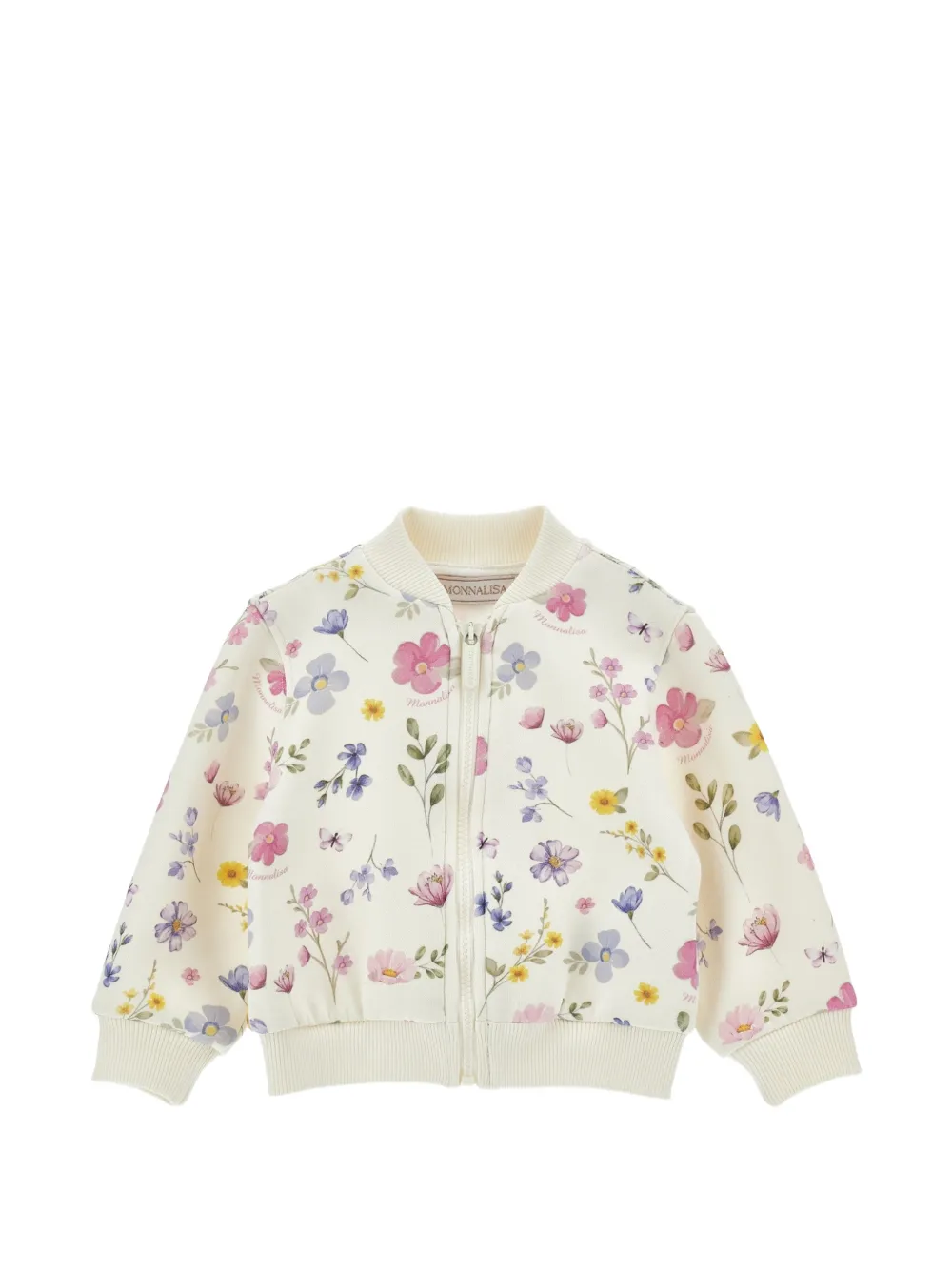 Monnalisa Jacke mit Blumenprint - Nude