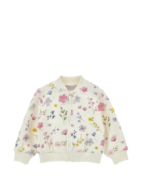 Monnalisa floral-print zip-up jacket