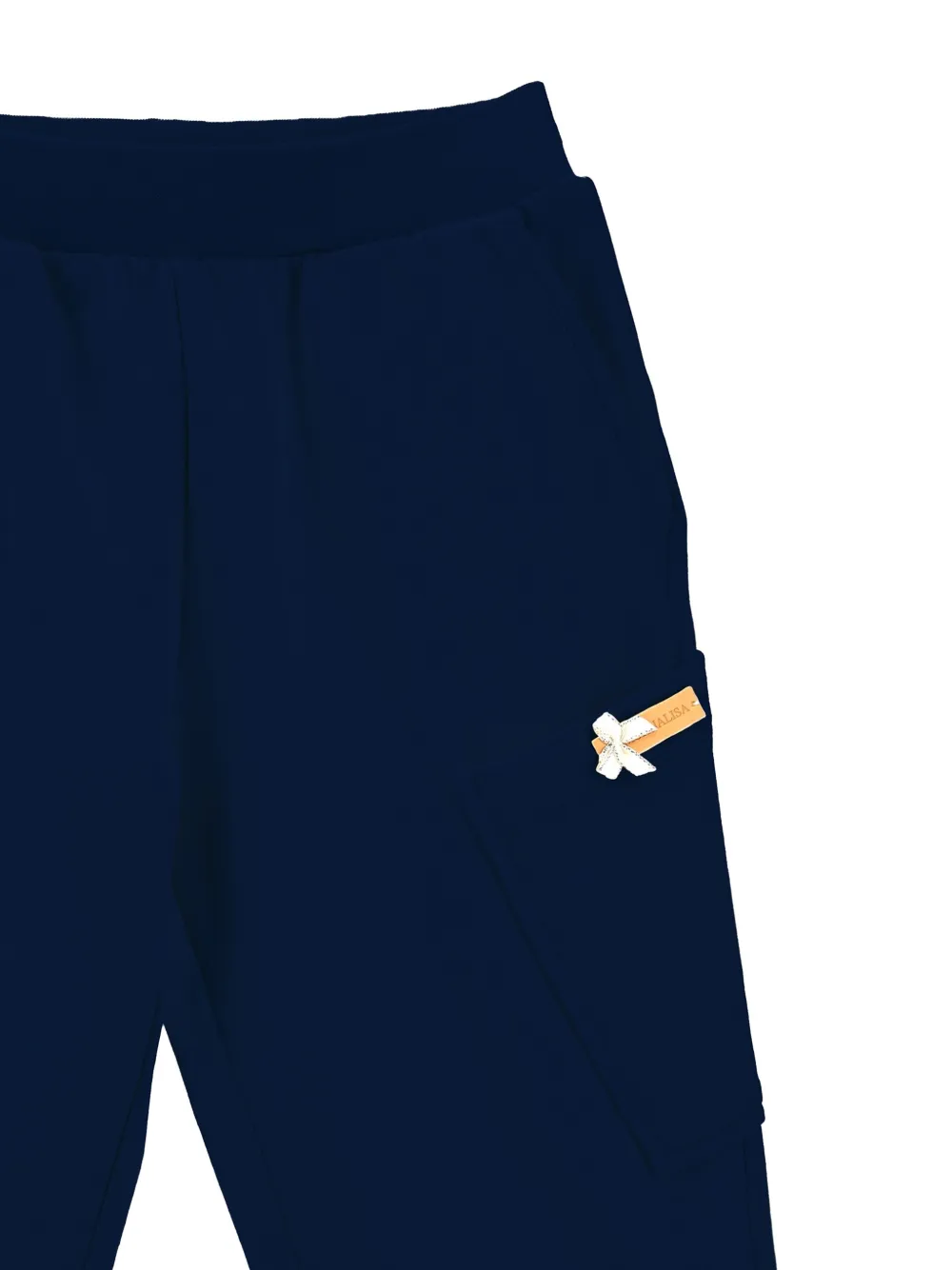 Monnalisa Cargo broek met strikdetail Blauw