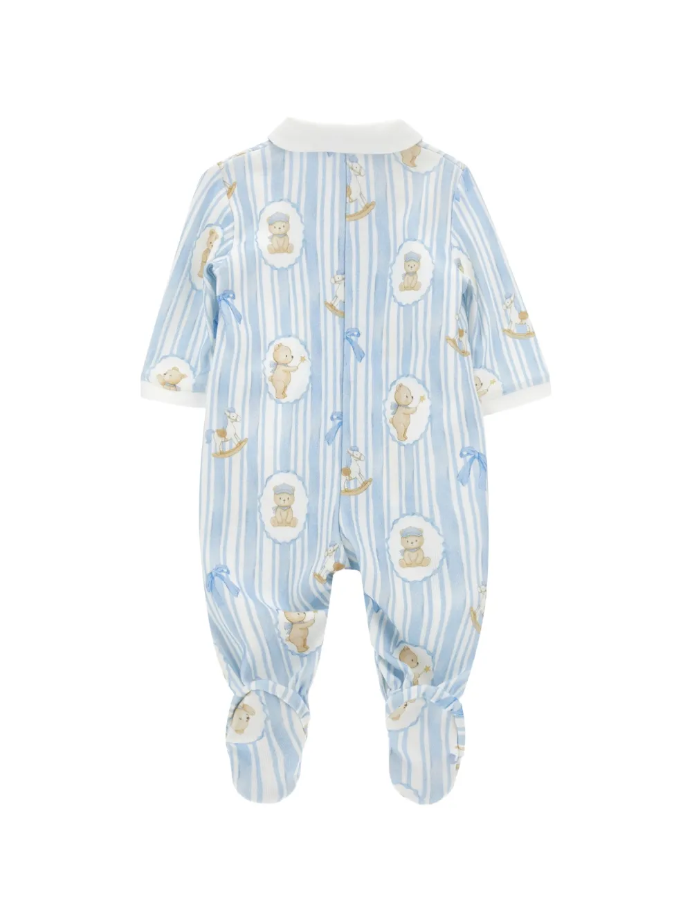 Monnalisa Gestreept slaappak met teddybeerprint Blauw