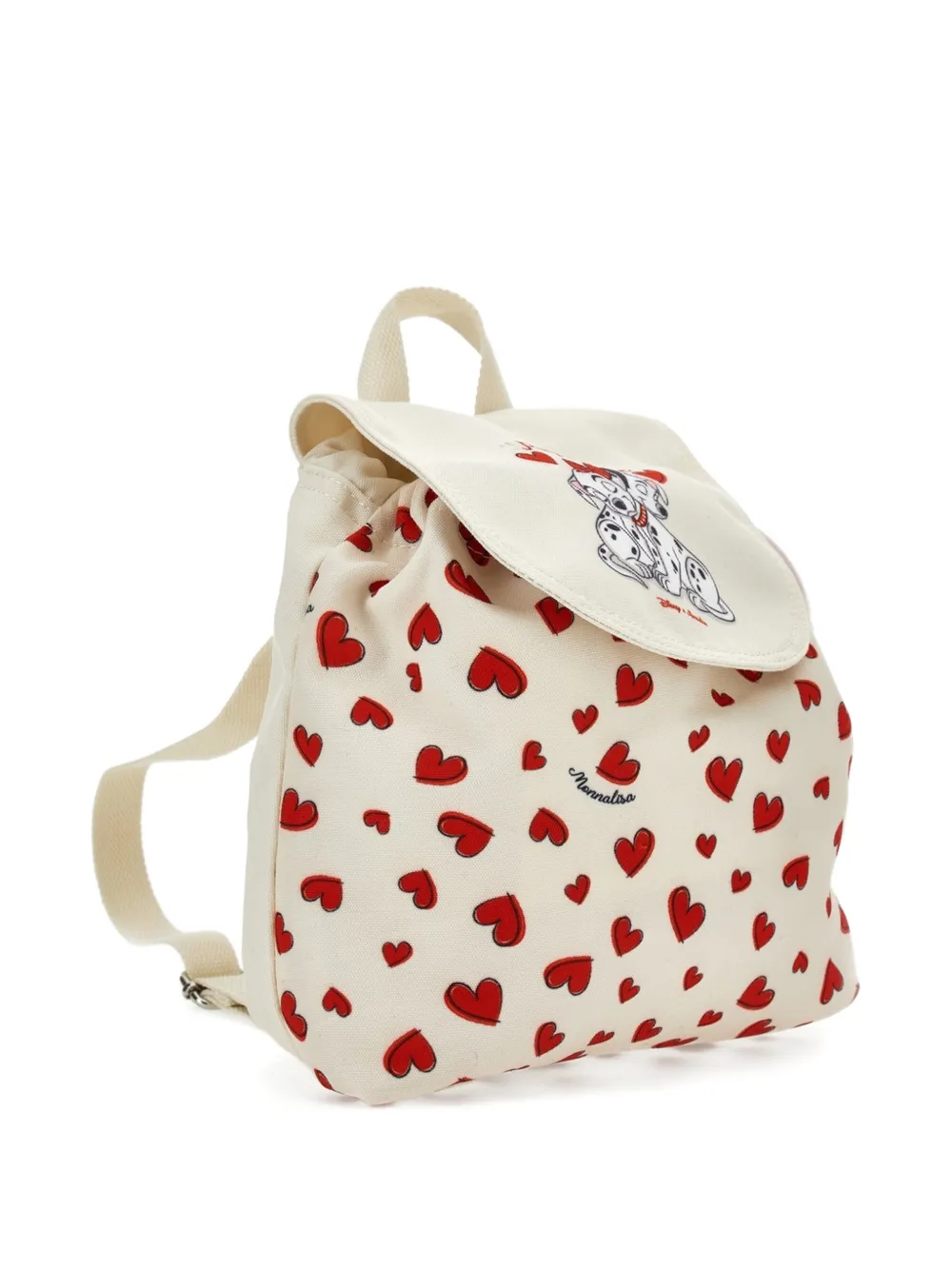 Monnalisa Rugzak met Disney-print en hartpatroon Beige