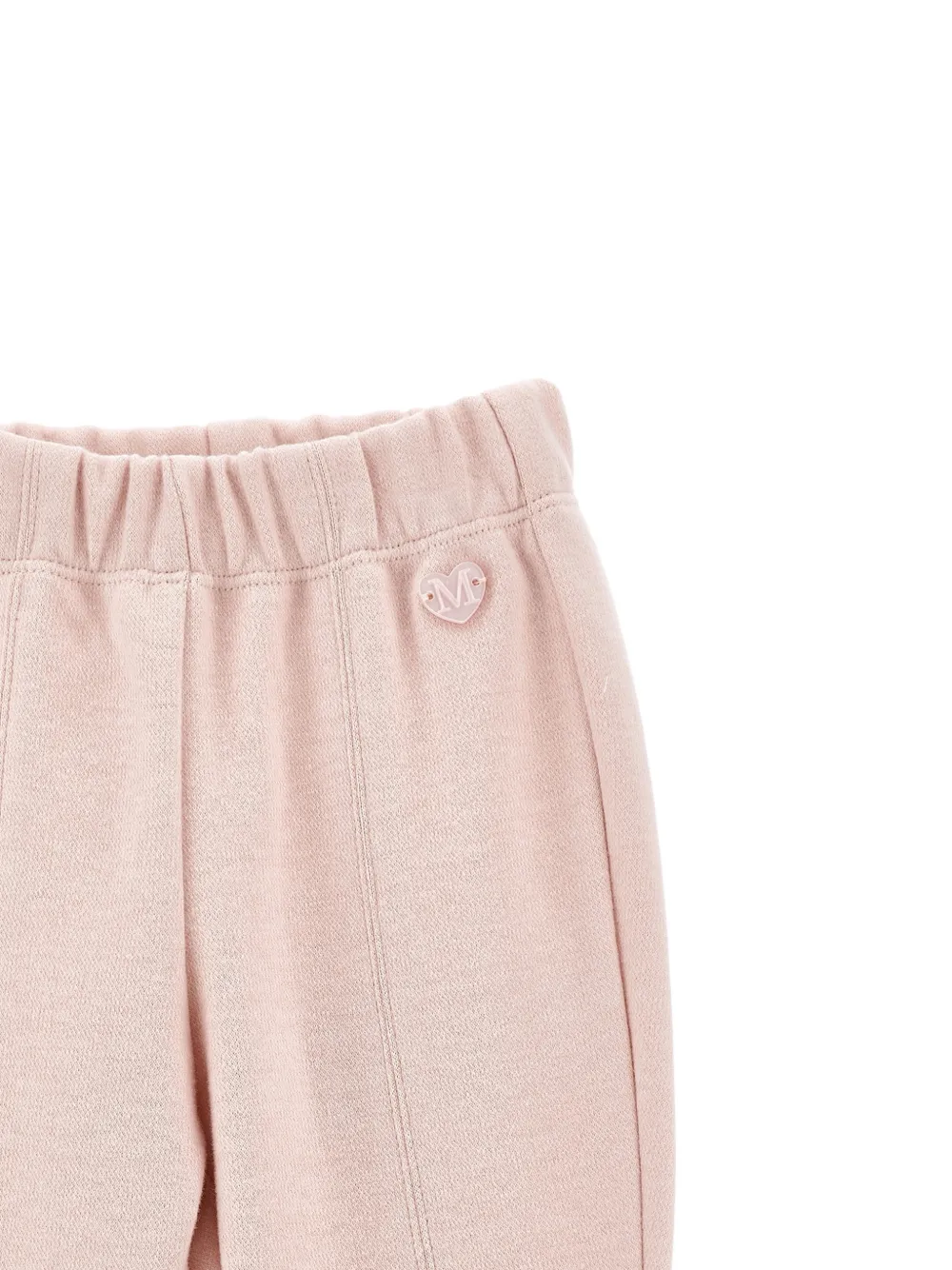 Monnalisa Broek met logoplakkaat en split Roze