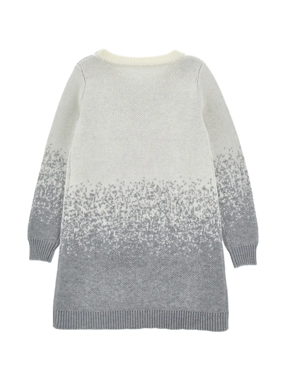 Monnalisa Intarsia jurk Wit