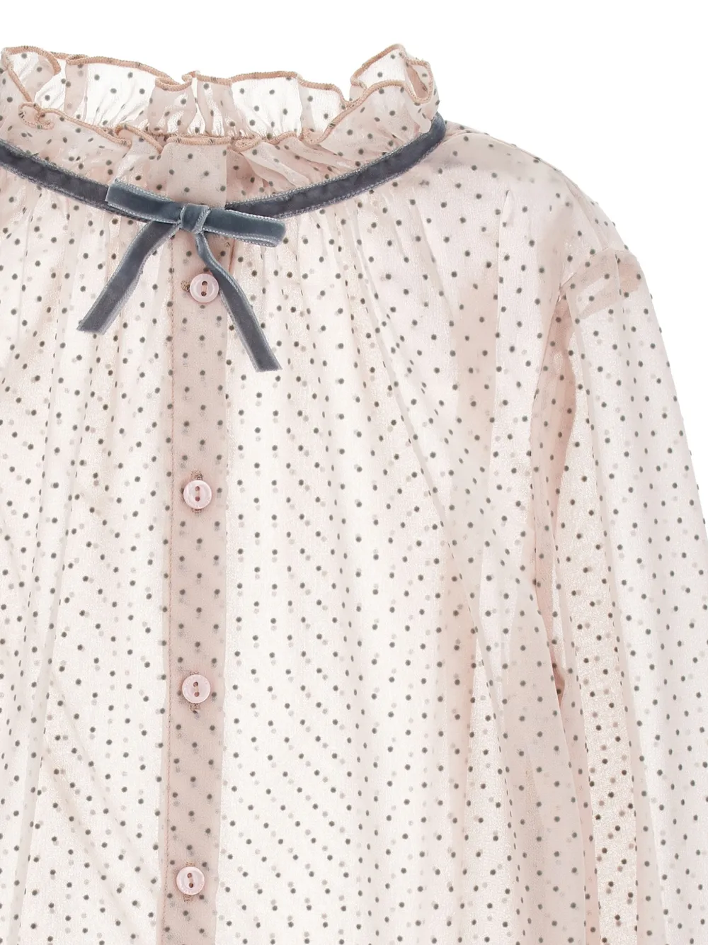 Monnalisa Shirt met stippen Beige
