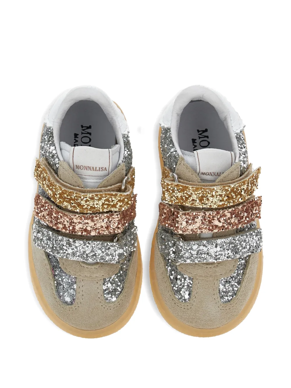 Monnalisa Sneakers verfraaid met glitter Zilver