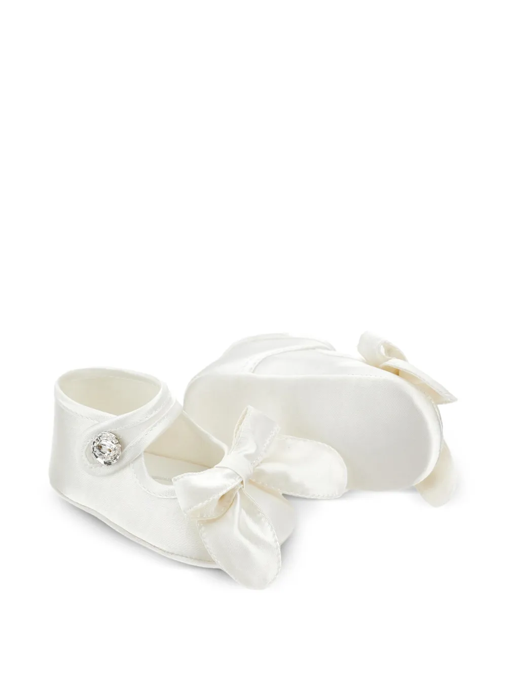Monnalisa Sloffen met strikdetail Wit
