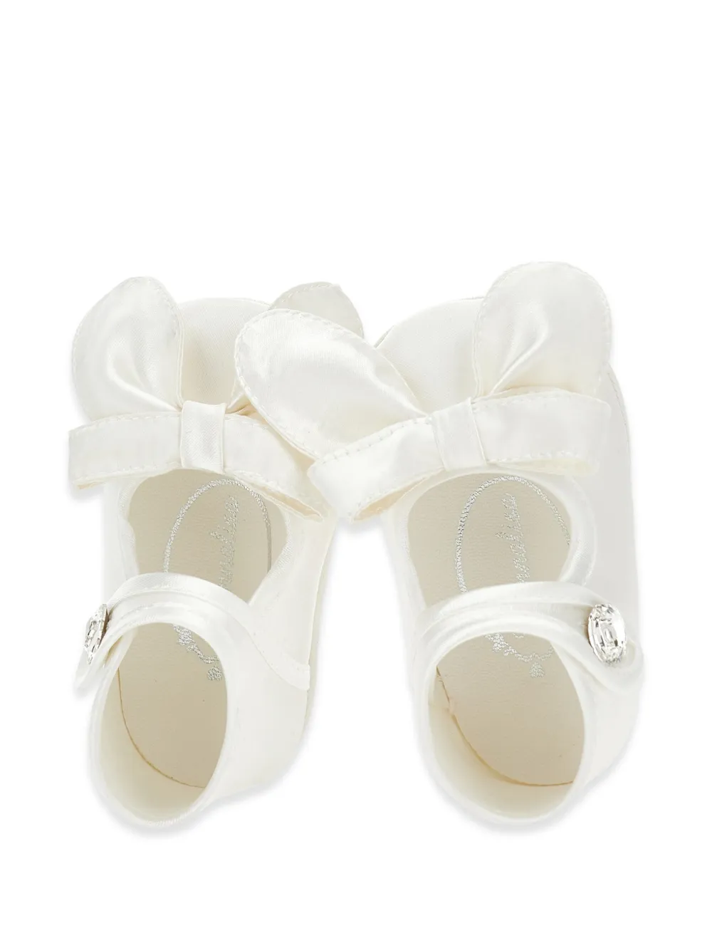 Monnalisa Sloffen met strikdetail Wit