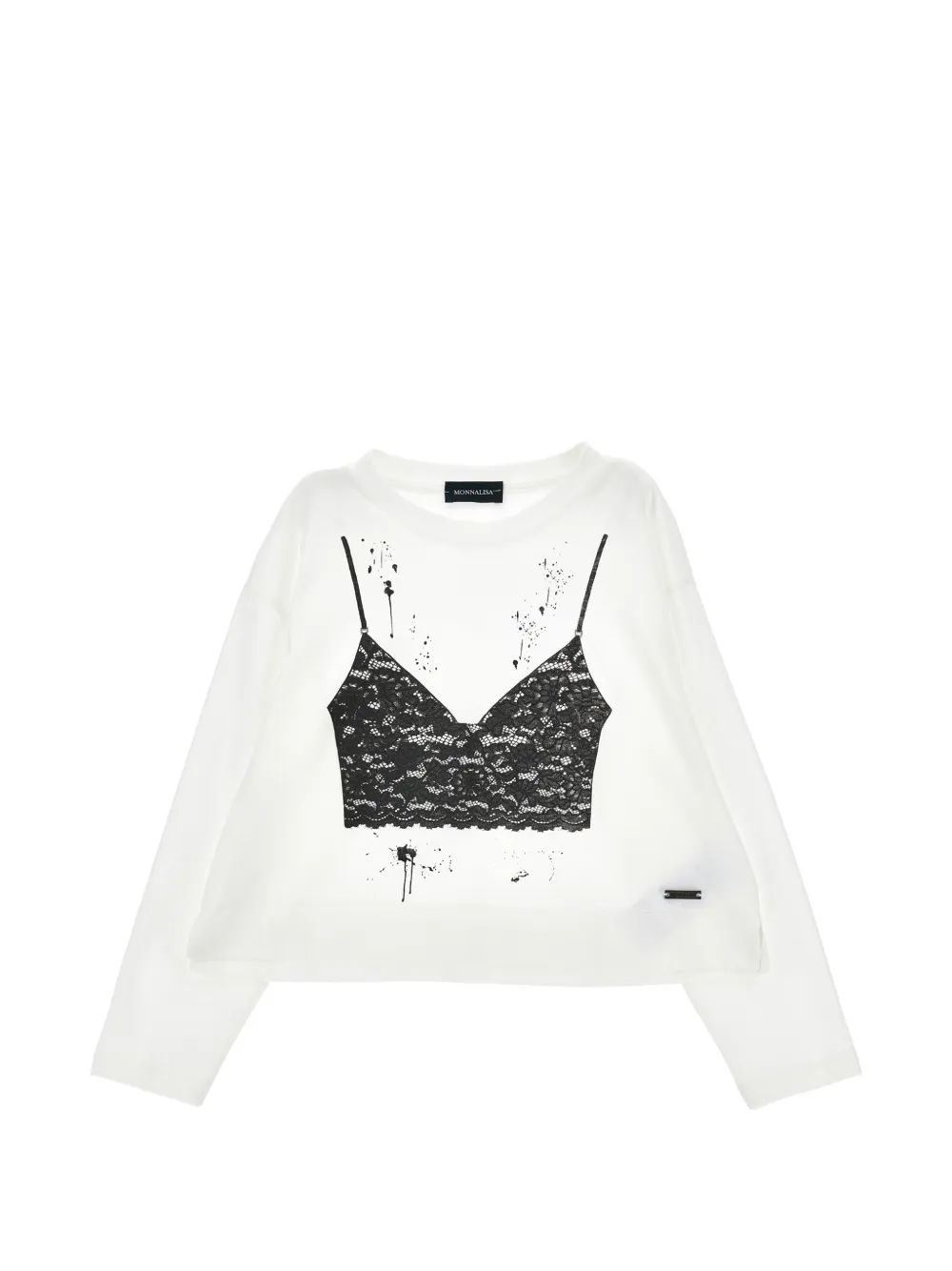 Monnalisa T-shirt a maniche lunghe - Bianco