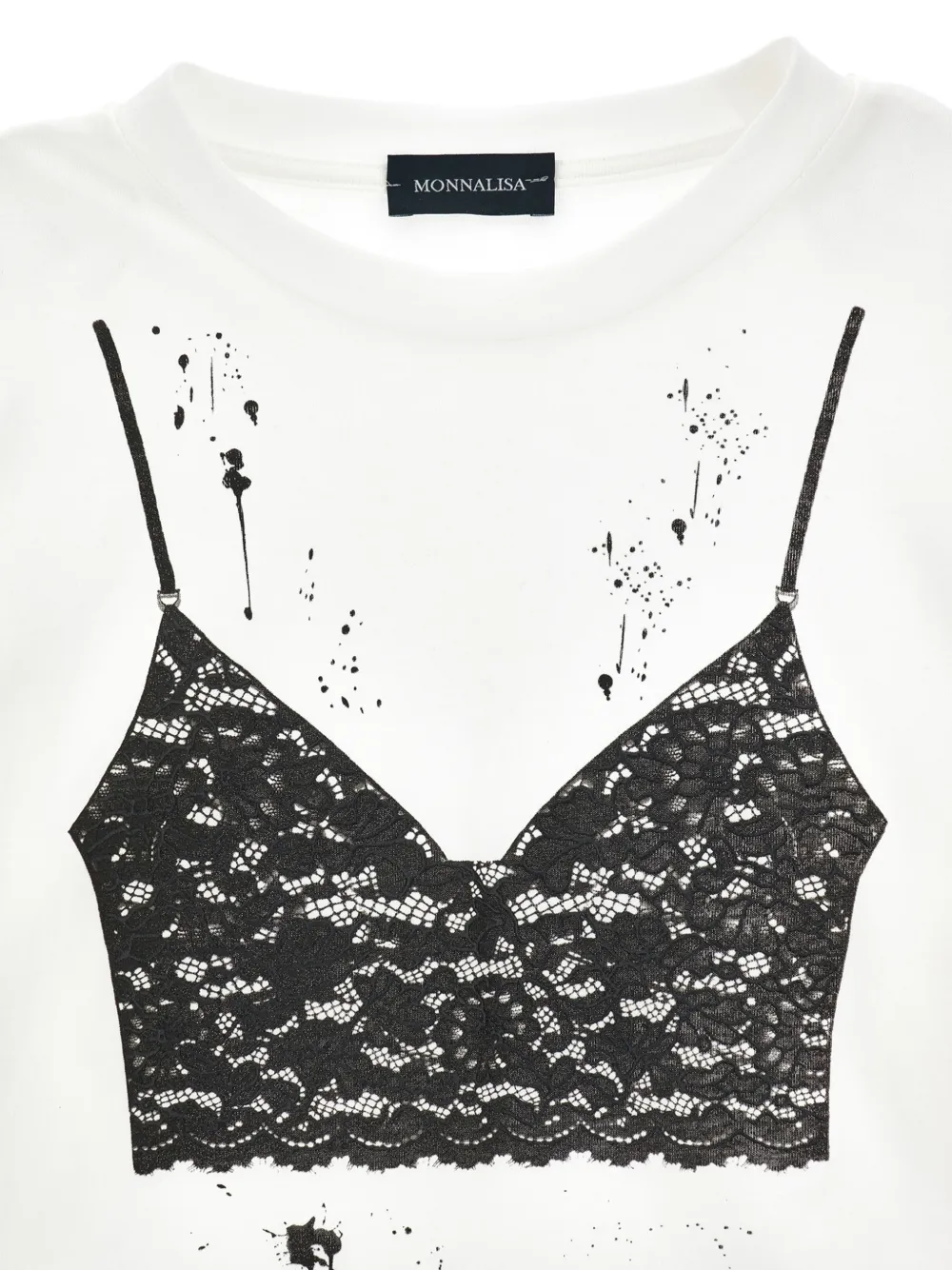 Monnalisa T-shirt met lange mouwen Wit