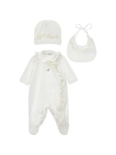 Monnalisa ruffle-trimmed embroidered babywear