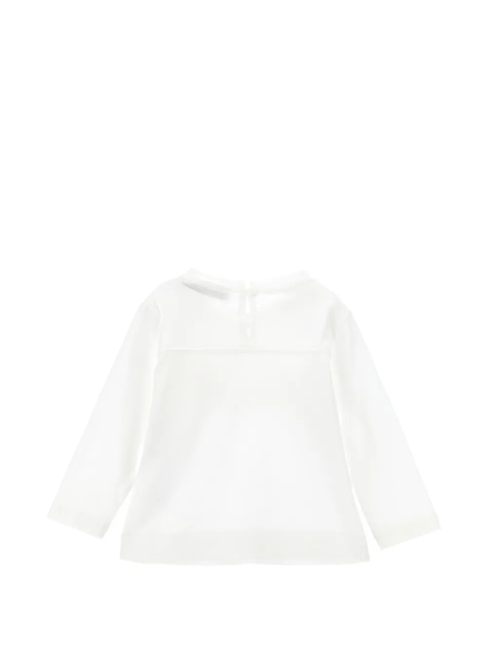 Monnalisa grafische prints T-shirt met strikdetail Wit