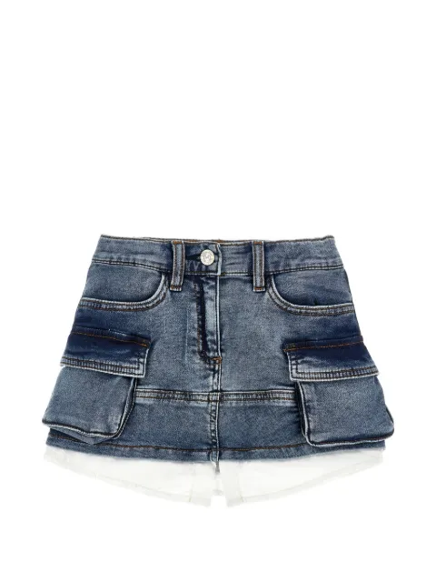 Monnalisa layered cargo skirt