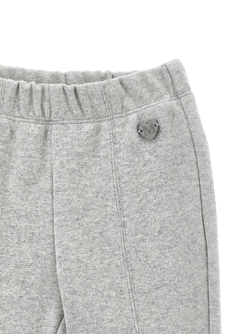 Monnalisa Broek met logo-plakkaat en split Grijs