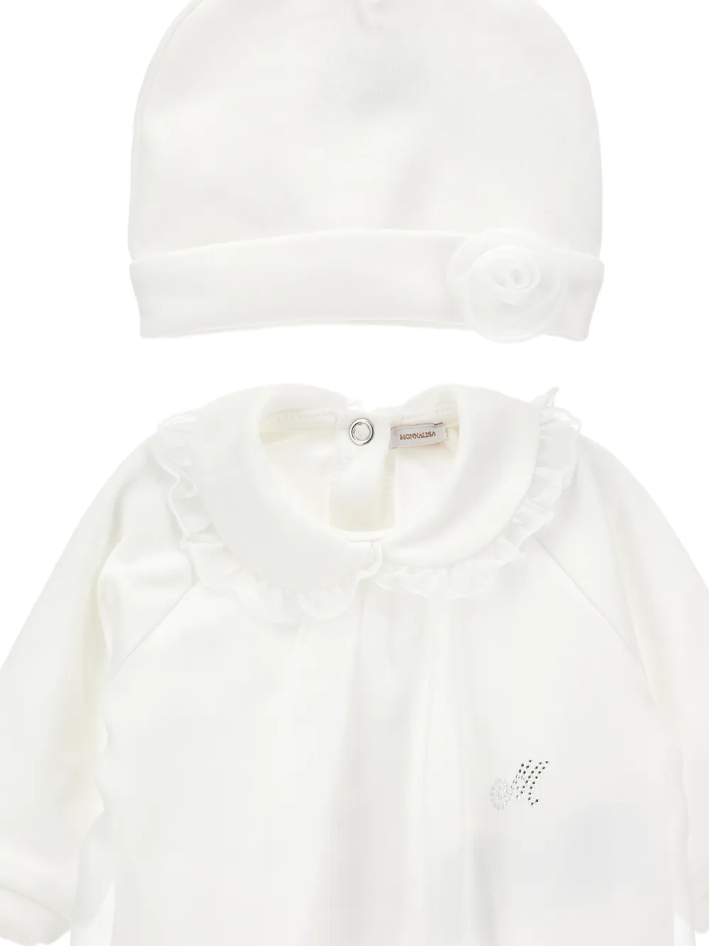 Monnalisa Babypakje met ruches Wit