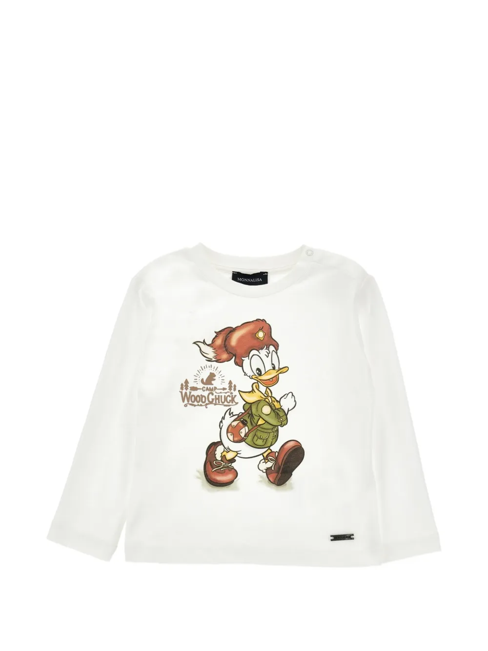 Monnalisa T-shirt con stampa Donald Duck - Bianco