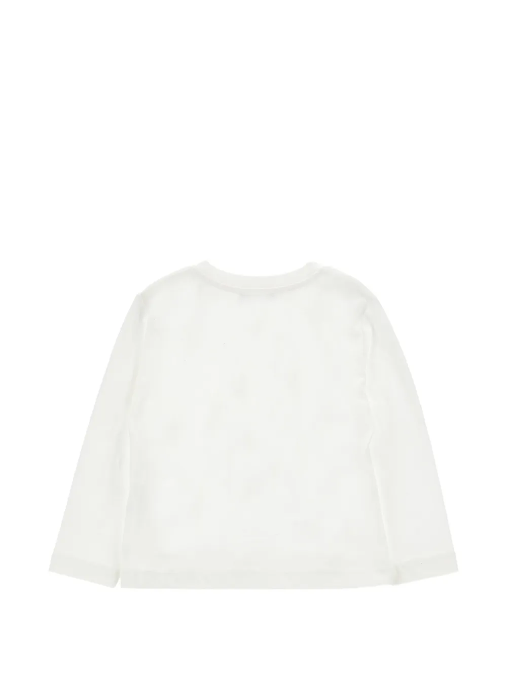 Monnalisa T-shirt met Donald Duck-print en lange mouwen Wit