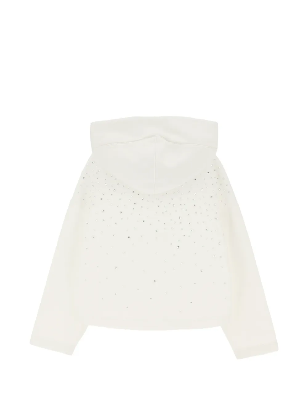 Monnalisa Hoodie verfraaid met stras Wit