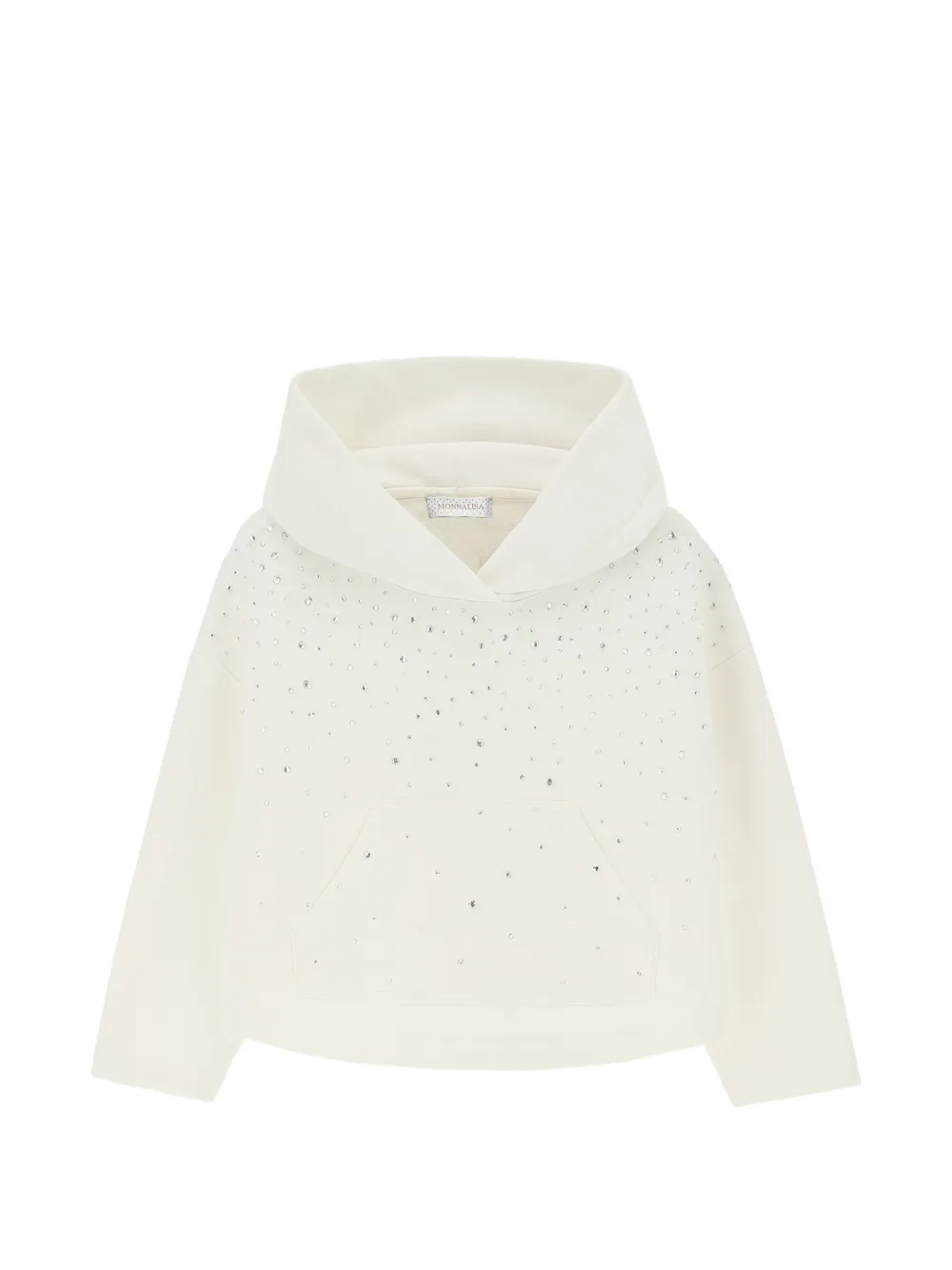 Monnalisa Felpa con strass - Bianco