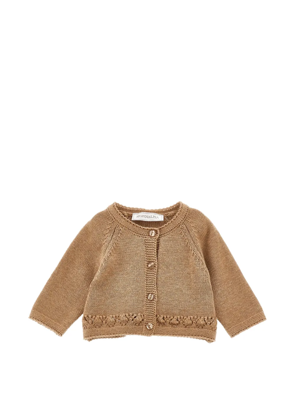 Monnalisa Cardigan con maniche raglan - Toni neutri