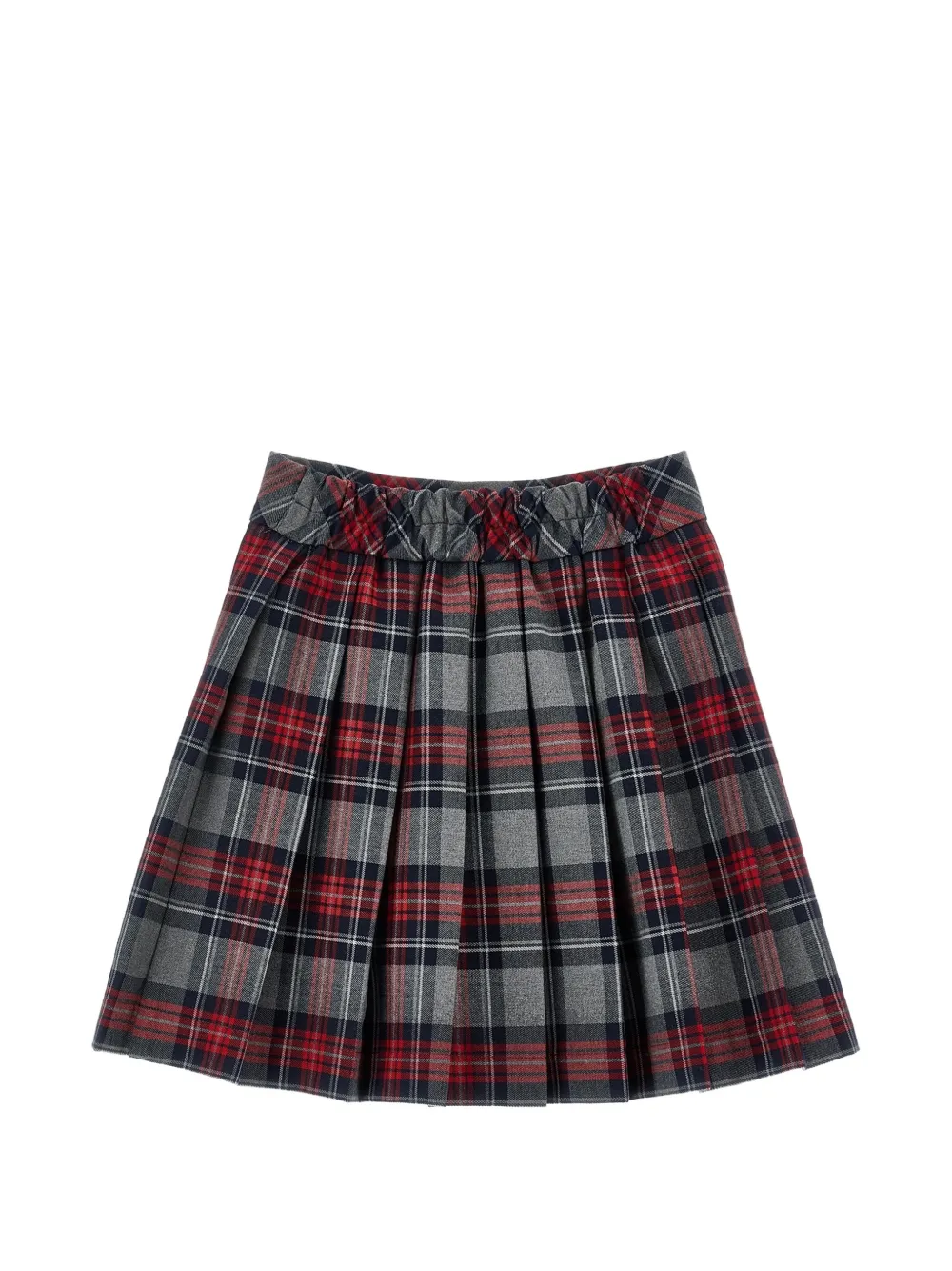 Monnalisa Plooirok met tartan ruit Grijs