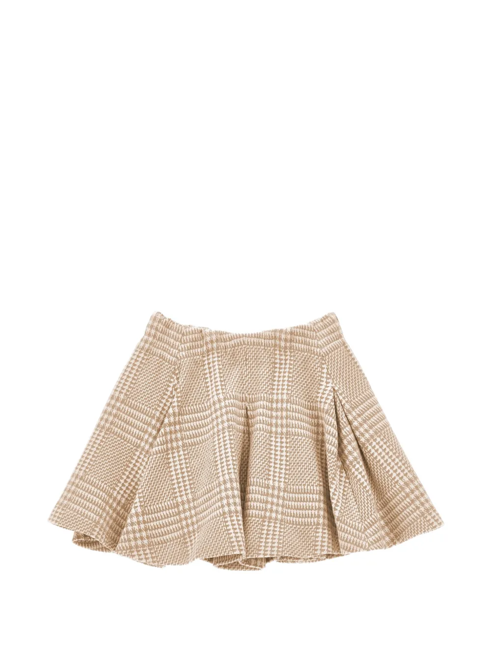 Monnalisa Geruite plooirok Beige