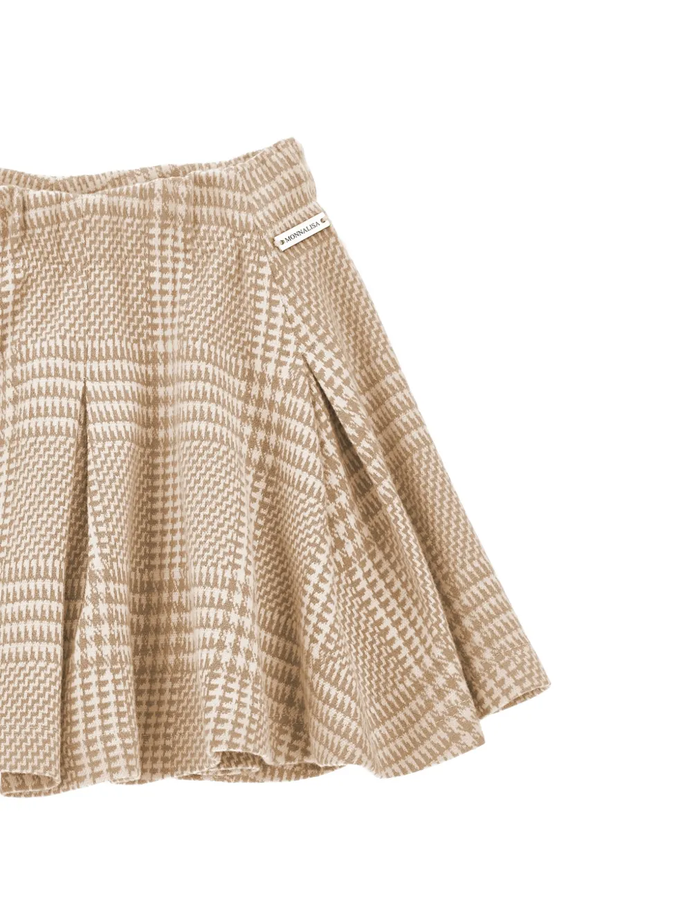 Monnalisa Geruite plooirok Beige
