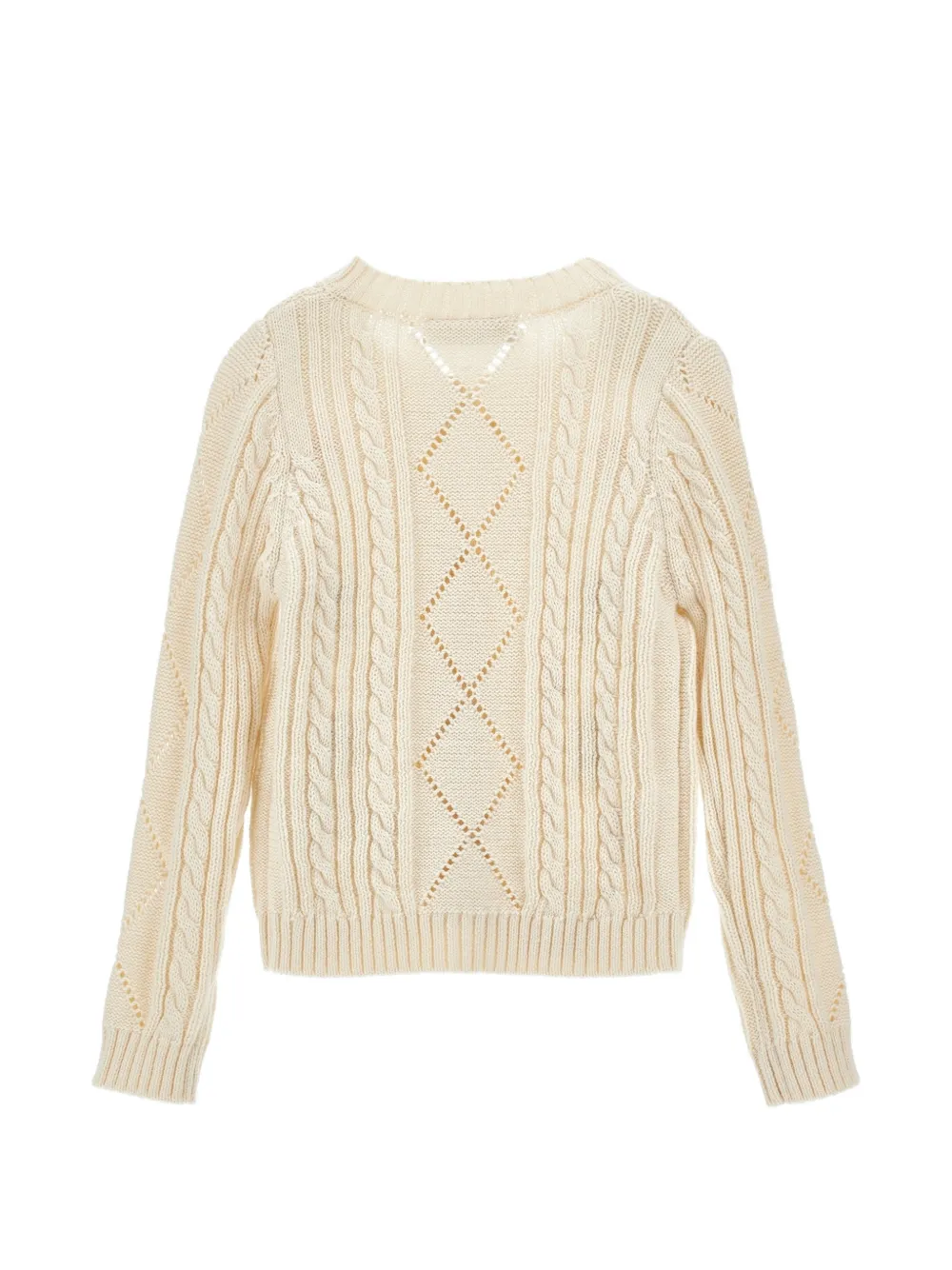 Monnalisa Vest met geborduurde bloemen Beige
