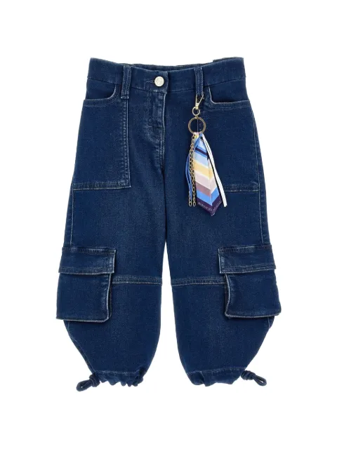 Monnalisa scarf-detail cargo pants