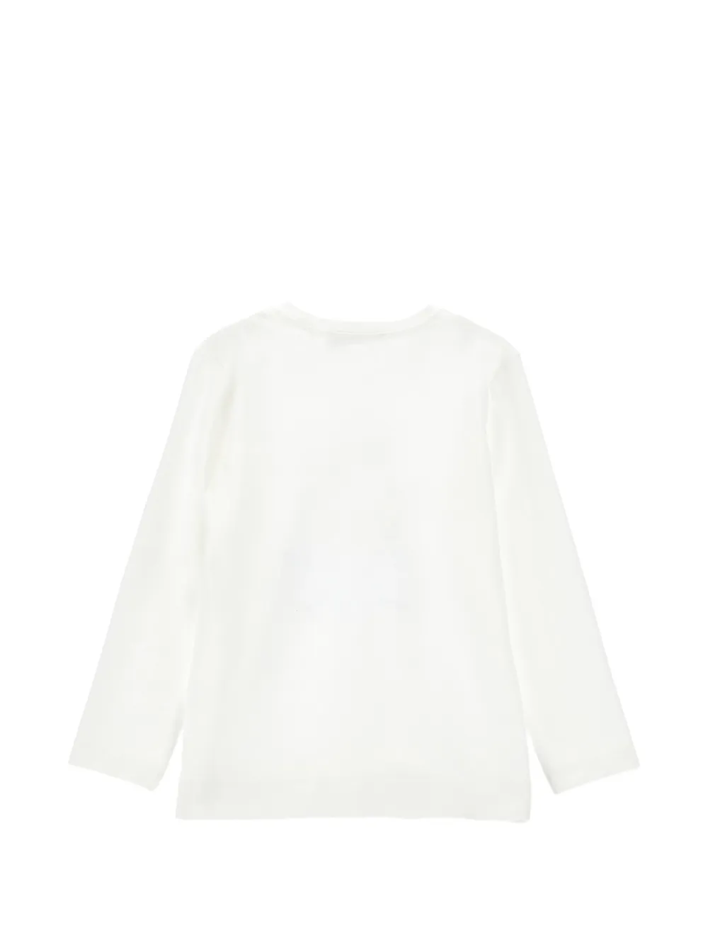Monnalisa T-shirt met bloemenpatch Wit