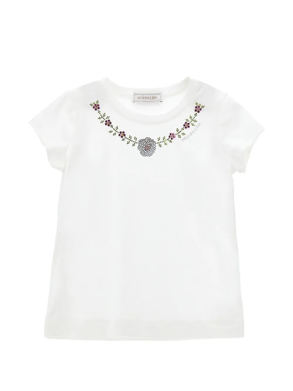 Monnalisa T-shirt con decorazione - Bianco