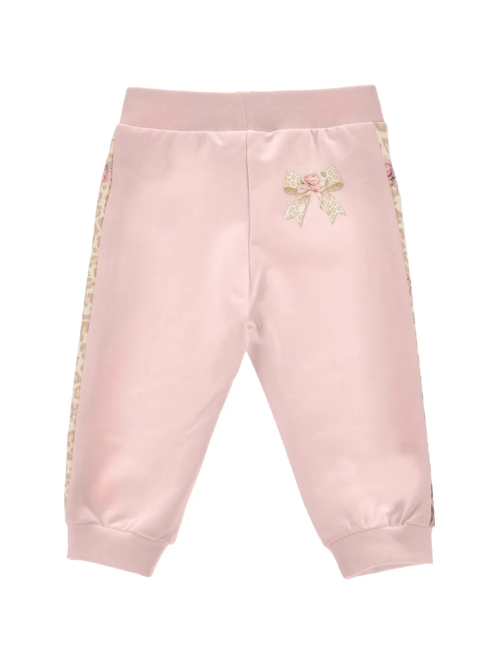 Monnalisa Trainingsbroek met strik-detail en luipaard-print Roze