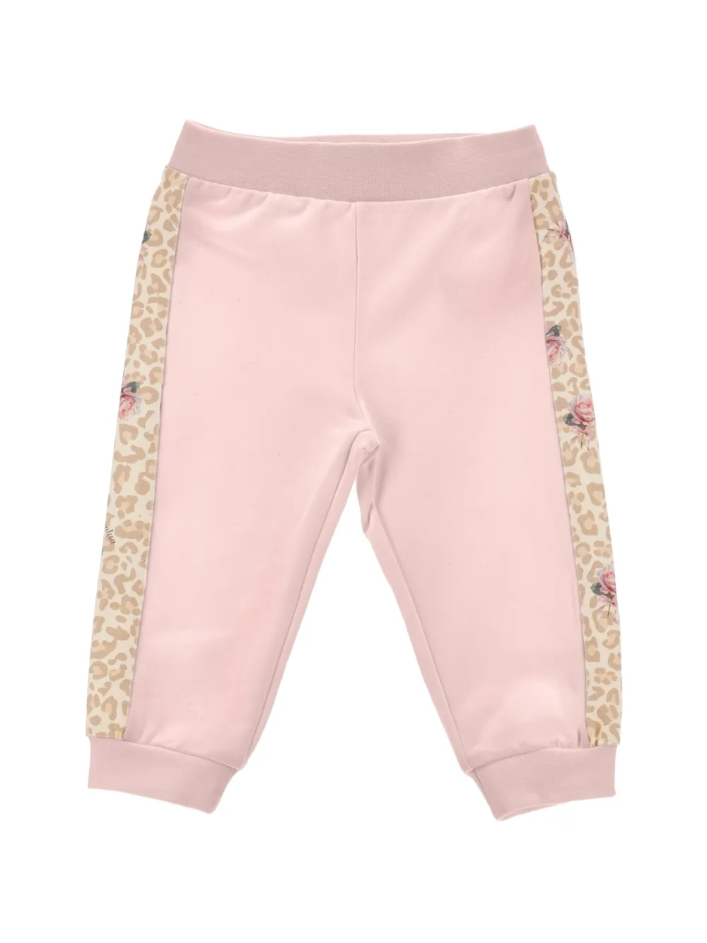 Monnalisa leopard-print bow-detail track pants - Rosa