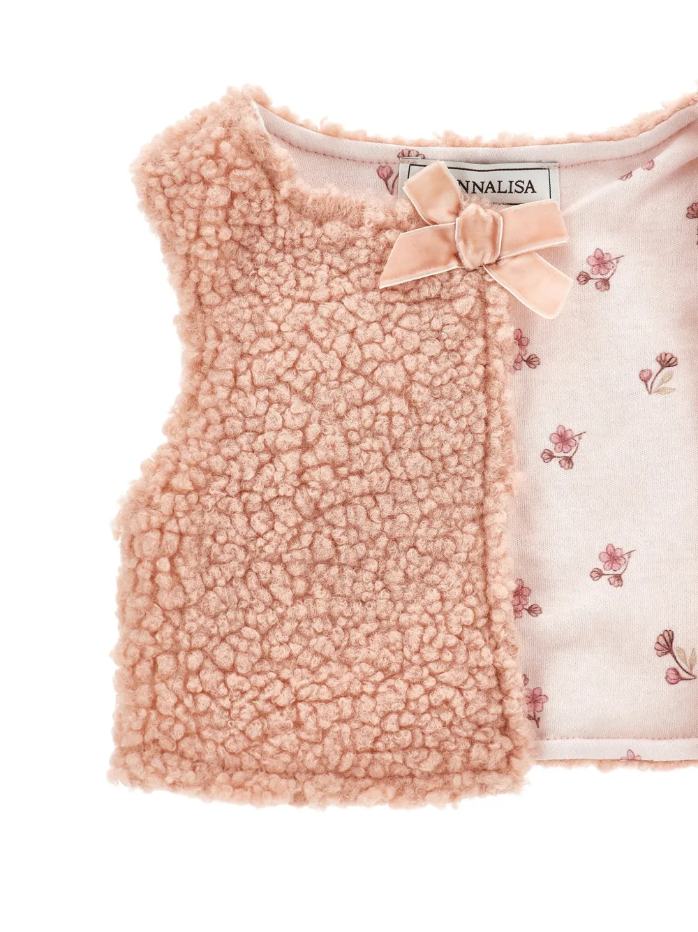 Monnalisa Gilet met strikdetail Roze