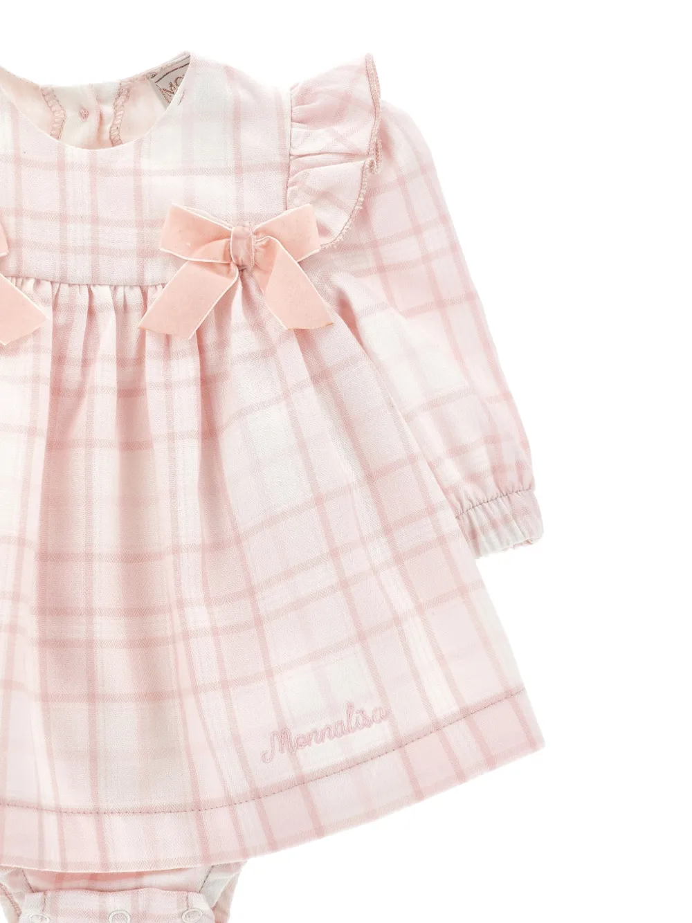 Monnalisa Geruite jurk Roze