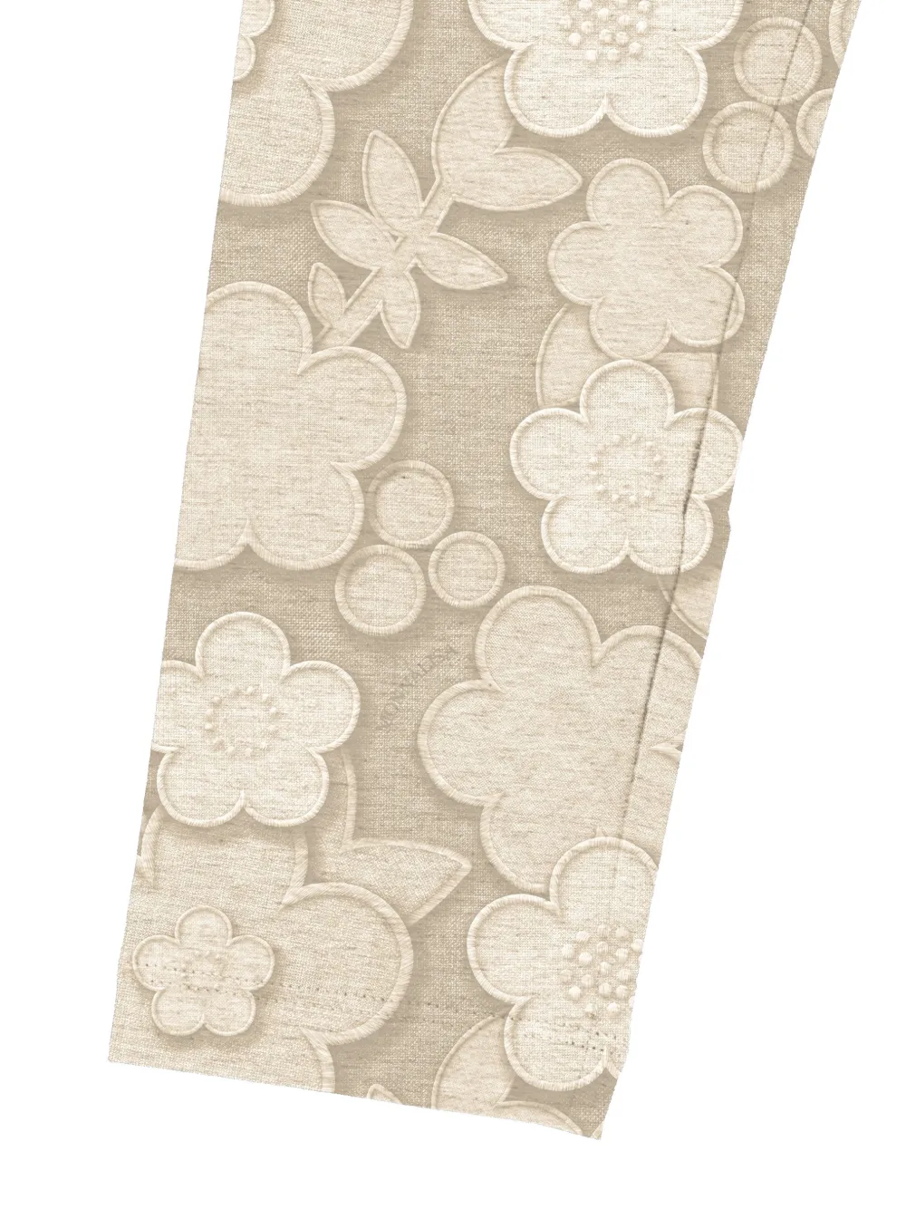 Monnalisa Legging met geborduurde bloemen Beige