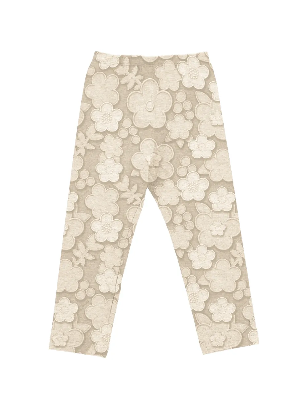 Monnalisa Leggings con ricamo - Toni neutri