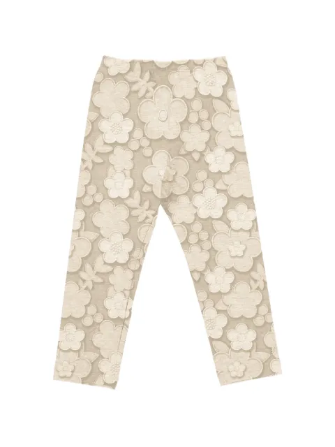 Monnalisa leggins con bordado floral
