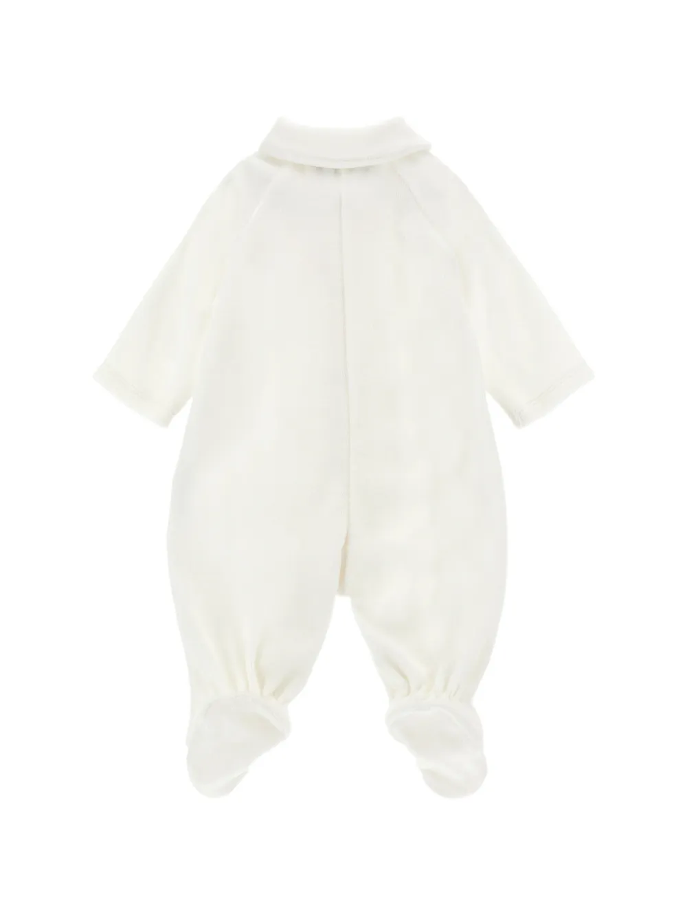 Monnalisa Pyjama met Peter Pan-kraag en teddybeer-print Wit