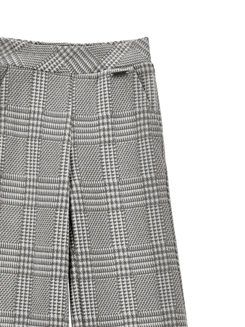 Monnalisa Geruite broek met wijde pijpen Grijs