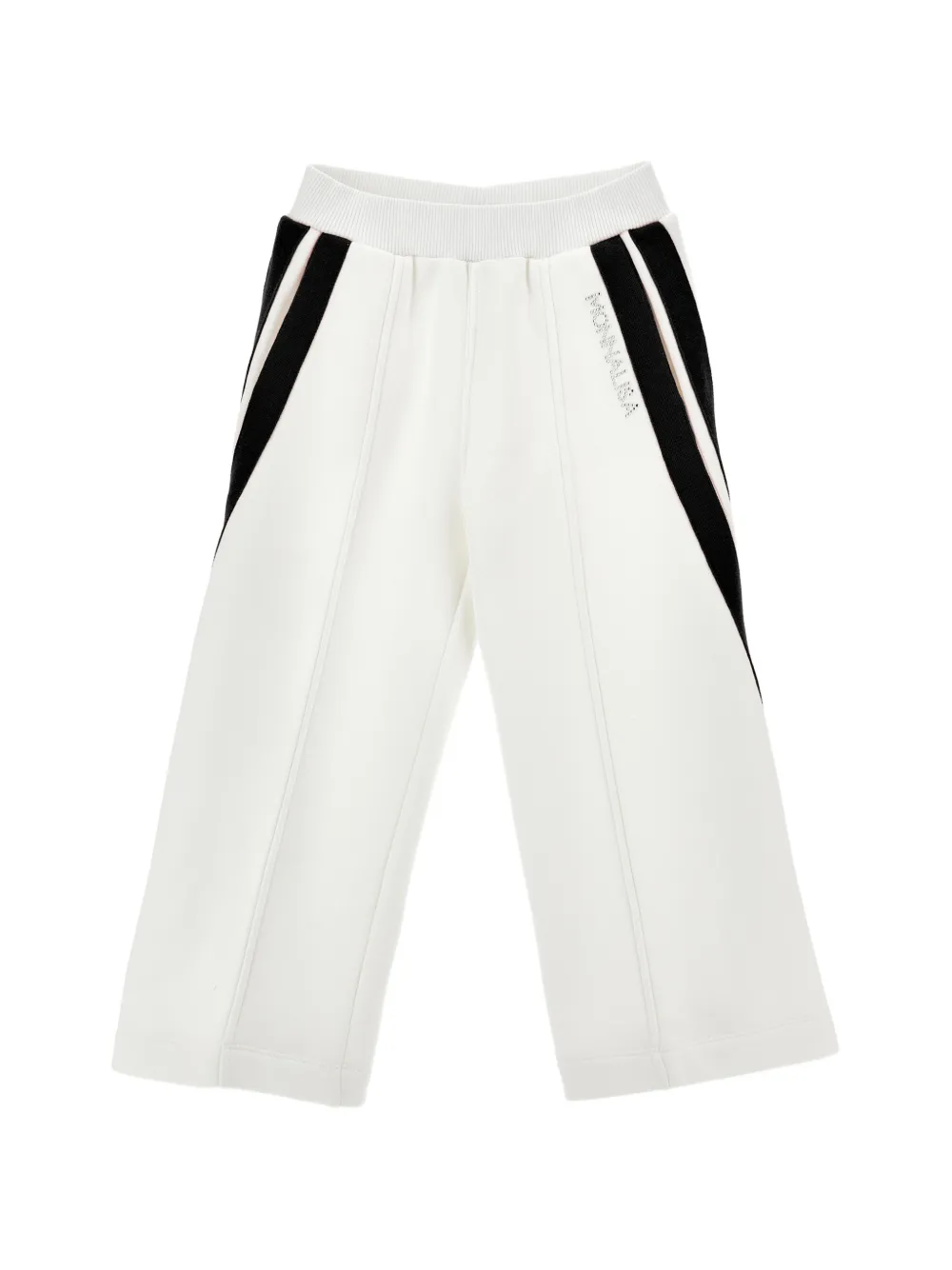Monnalisa side-stripe track pants - Bianco