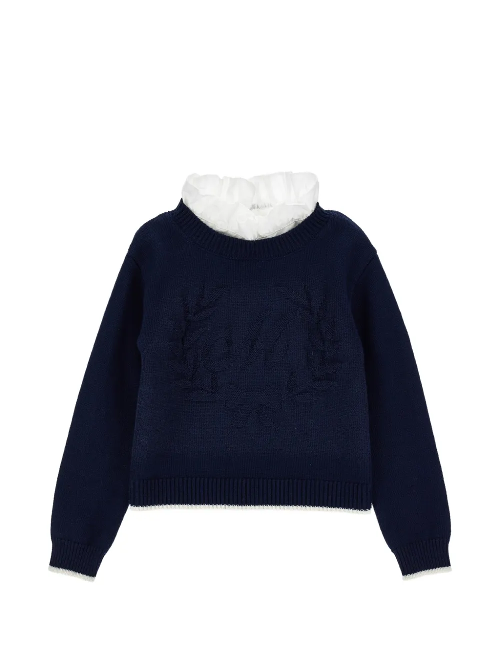 Monnalisa Maglione con ruches - Blu