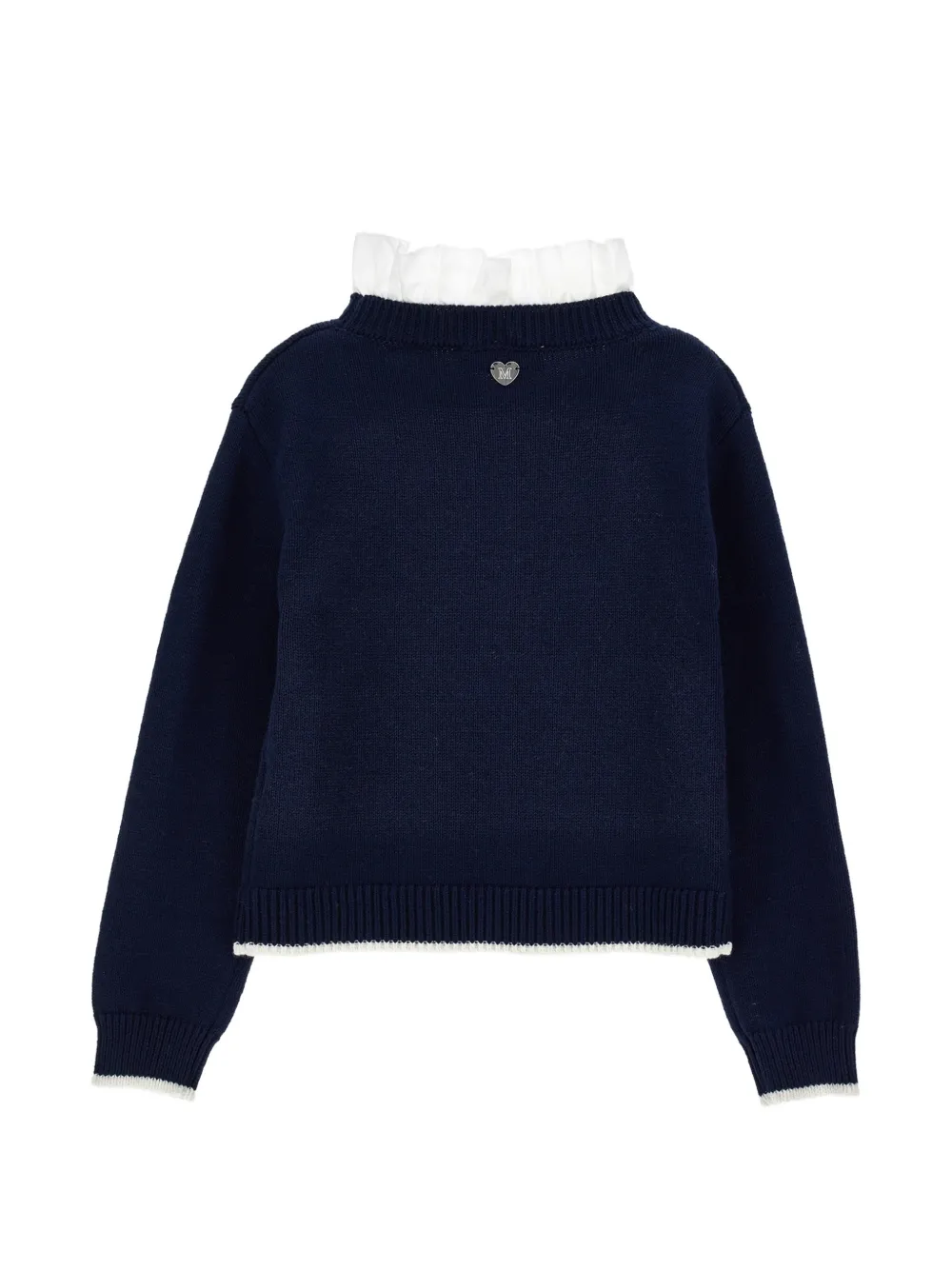 Monnalisa Pull à Col Volanté - Bleu 