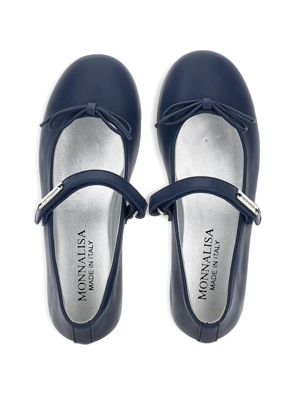 Monnalisa Ballerina's met strikdetail en bandje Blauw
