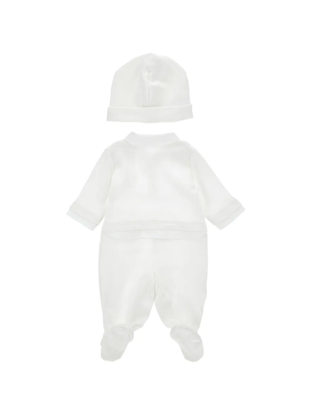 Monnalisa Romper en muts met strikdetail Wit