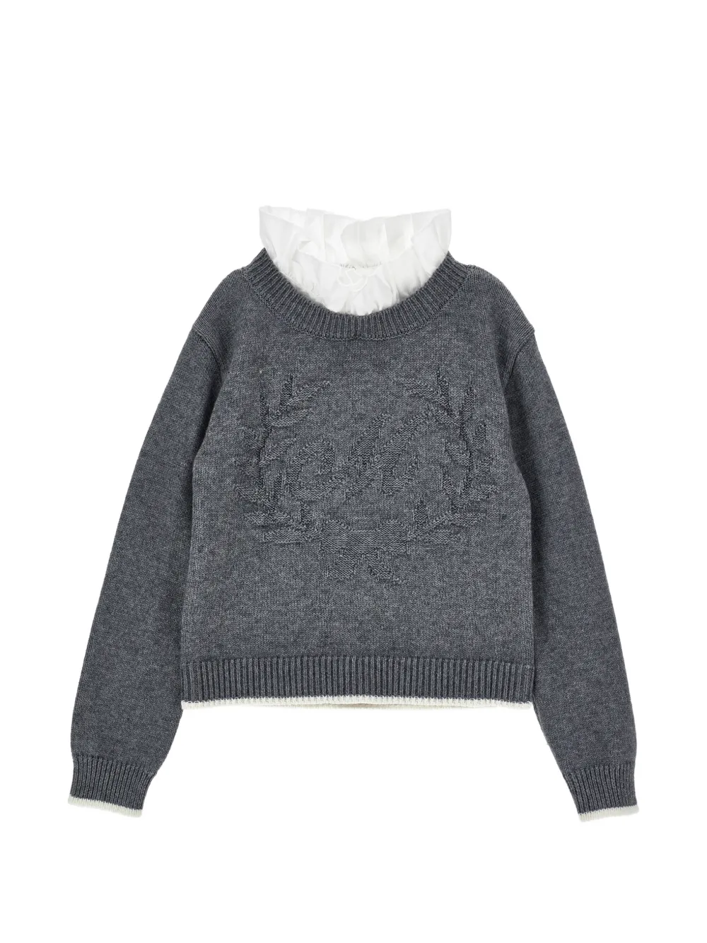 Monnalisa Maglione con ruches - Grigio