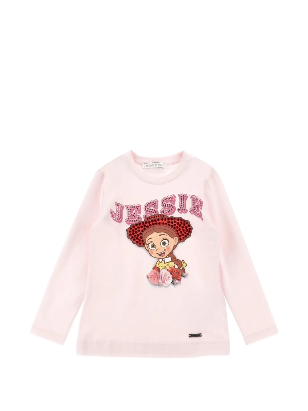 Monnalisa T-shirt con strass - Rosa