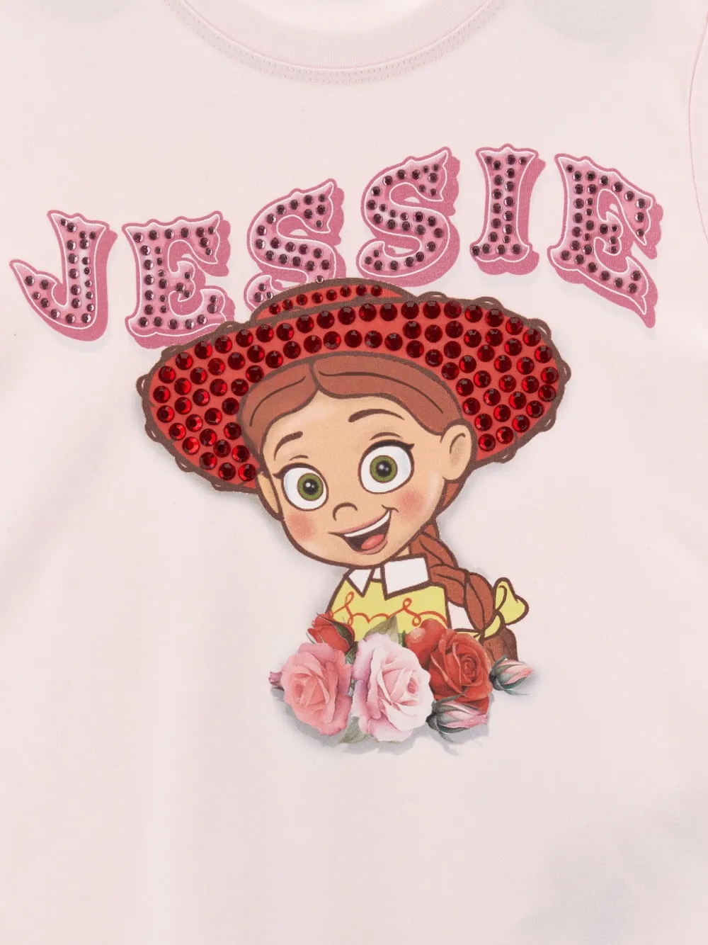 Monnalisa T-shirt met stras Roze