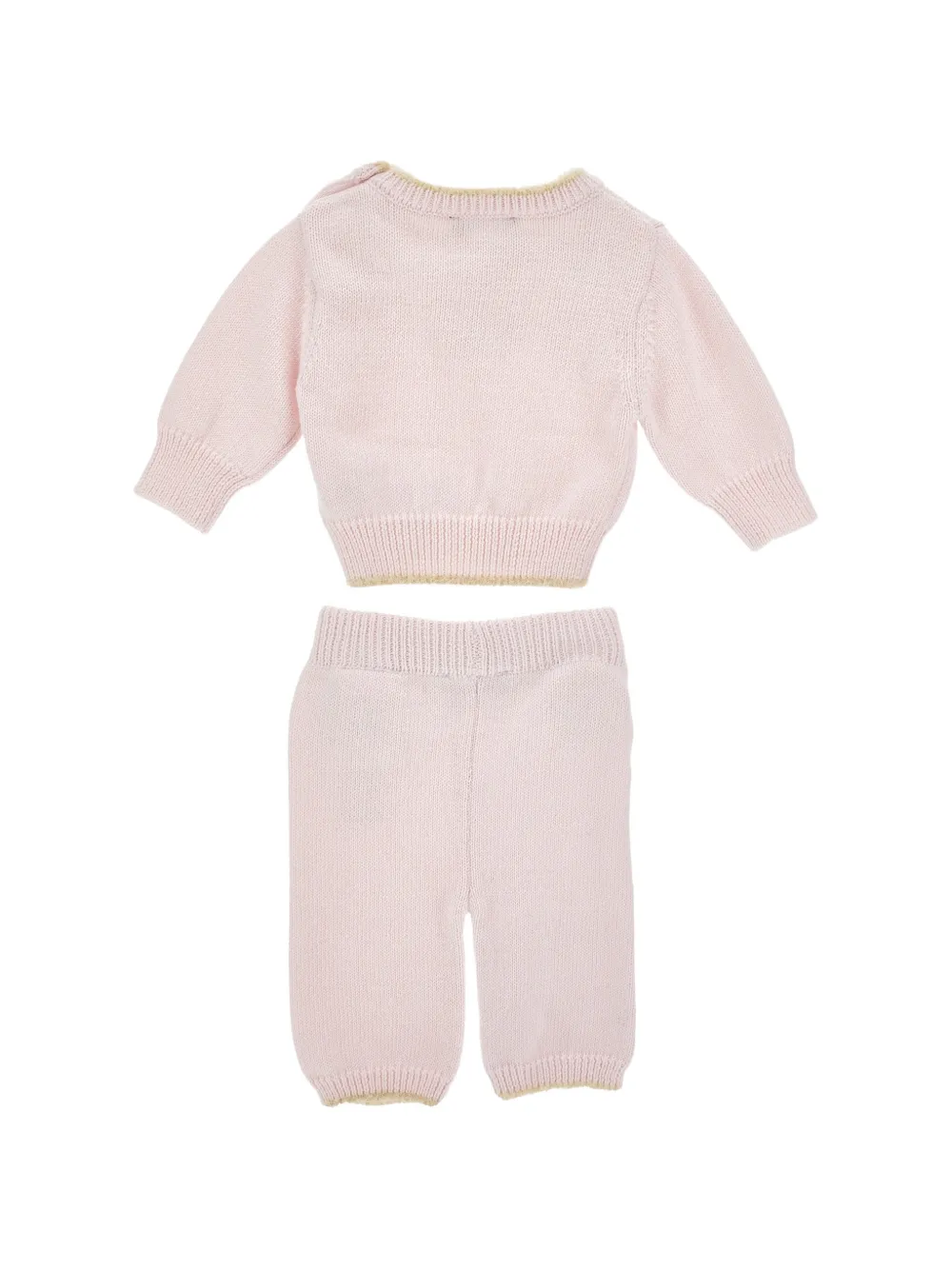 Monnalisa Intarsia trainingspak met teddybeer Roze