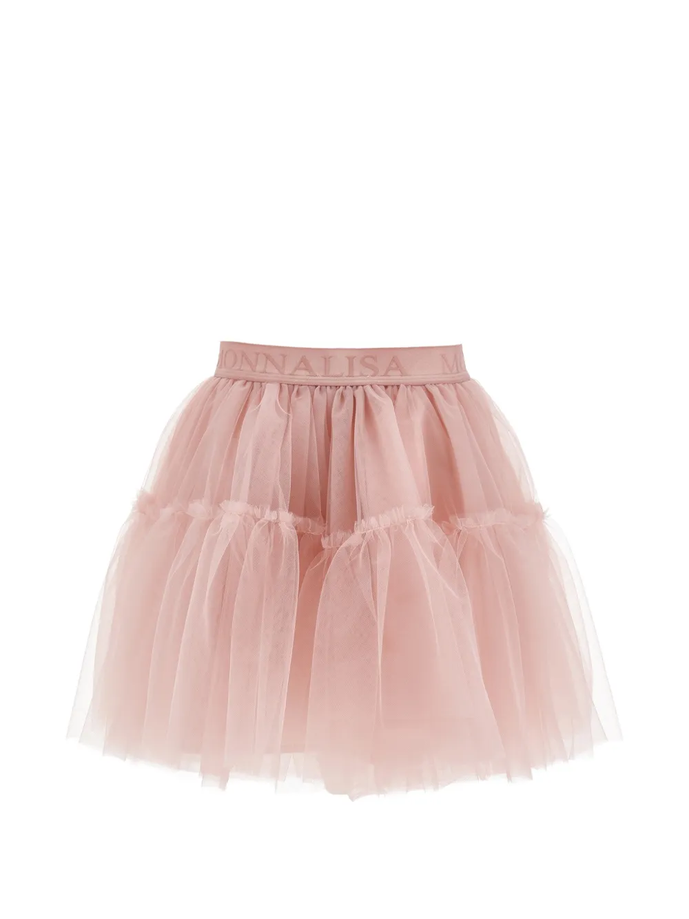 Monnalisa Tulen rok met ruches Roze